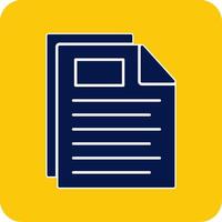 Document Glyph Square Two Color Icon vector