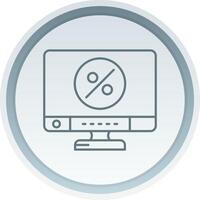 Percentage Linear Button Icon vector