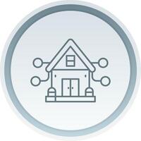 House Linear Button Icon vector