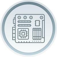 Motherboard Linear Button Icon vector