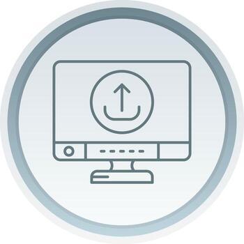 Upload Linear Button Icon vector