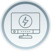 Energy Linear Button Icon vector