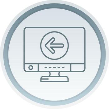 espalda lineal botón icono vector