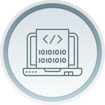 Code Linear Button Icon vector