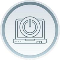 Power off Linear Button Icon vector