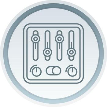 Control Linear Button Icon vector