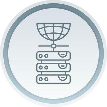 Database Linear Button Icon vector