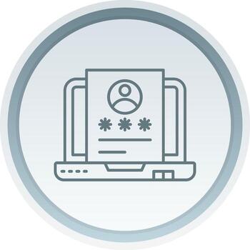 Identification Linear Button Icon vector