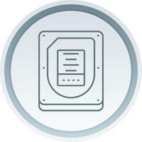 Disk Linear Button Icon vector