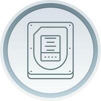 Disk Linear Button Icon vector