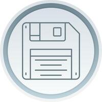 Floppy disk Linear Button Icon vector