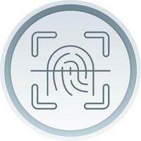 Finger print Linear Button Icon vector