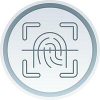 Finger print Linear Button Icon vector