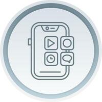 Mobile application Linear Button Icon vector