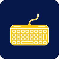 Keyboard Glyph Square Two Color Icon vector