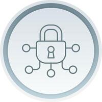 Safe Linear Button Icon vector