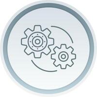 Setting Linear Button Icon vector