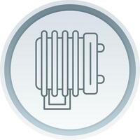 Heater Linear Button Icon vector