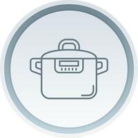 Pressure cooker Linear Button Icon vector