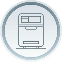 Fridge Linear Button Icon vector