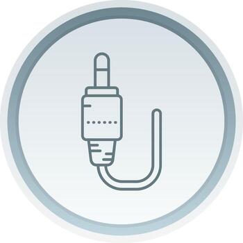 audio cable lineal botón icono vector