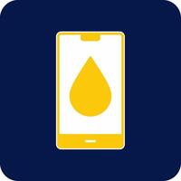Water Drop Glyph Square Two Color Icon vector