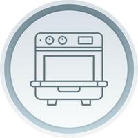 Dishwasher Linear Button Icon vector