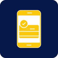 Payment Gateway Glyph Square Two Color Icon vector