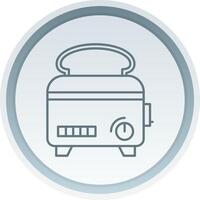 Toaster Linear Button Icon vector