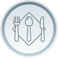 Cutlery Linear Button Icon vector