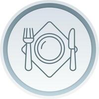 Cutlery Linear Button Icon vector