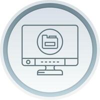 Data Linear Button Icon vector