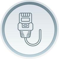 Ethernet Linear Button Icon vector