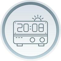 Alarm clock Linear Button Icon vector