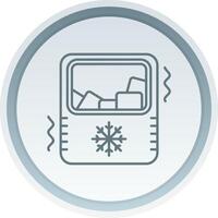 Ice maker Linear Button Icon vector