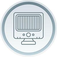 Heater Linear Button Icon vector