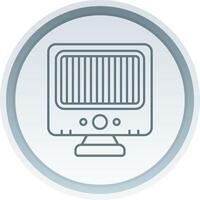 Heater Linear Button Icon vector