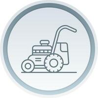 Mower Linear Button Icon vector
