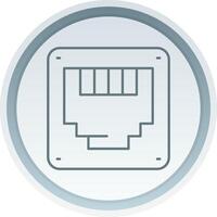 Ethernet Linear Button Icon vector