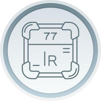 Iridium Linear Button Icon vector
