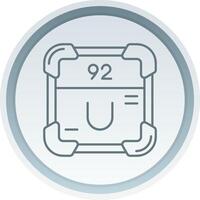 Uranium Linear Button Icon vector
