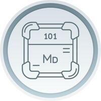 Mendelevium Linear Button Icon vector