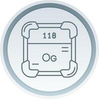 Oganesson Linear Button Icon vector