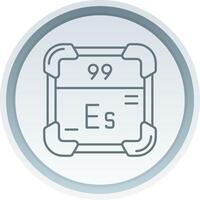 Einsteinium Linear Button Icon vector