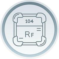Rutherfordium Linear Button Icon vector