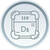 Darmstadtium Linear Button Icon vector