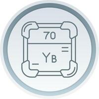 Ytterbium Linear Button Icon vector