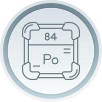 Polonium Linear Button Icon vector