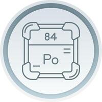 Polonium Linear Button Icon vector