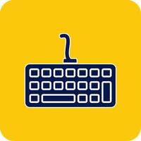 Keyboard Glyph Square Two Color Icon vector